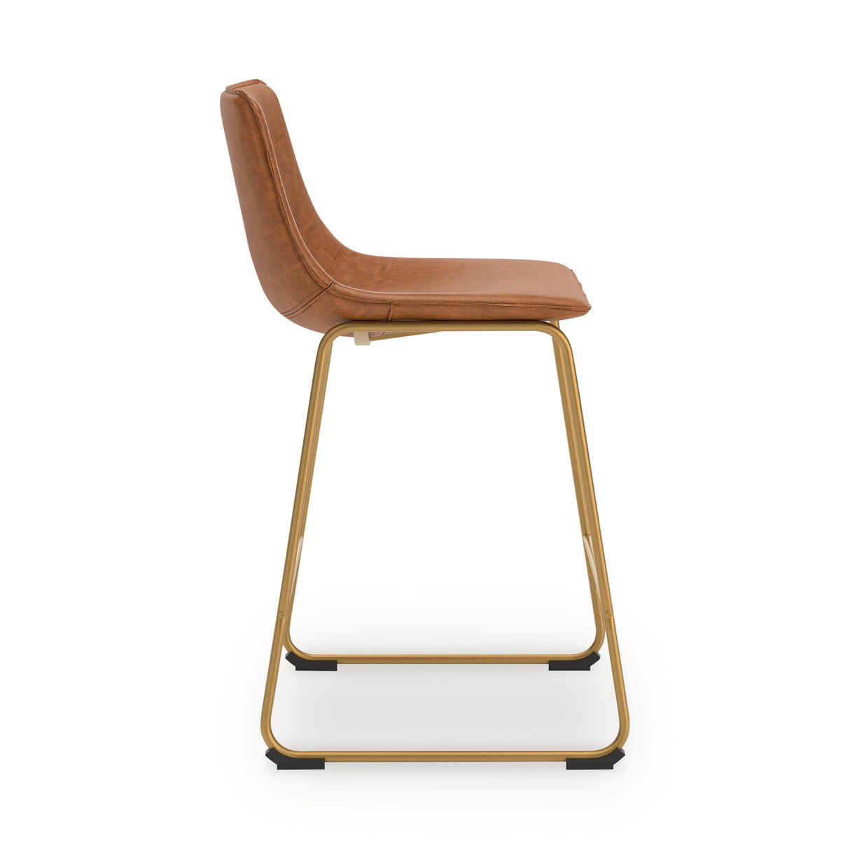 Ciabori Brown/Gold Counter Height Barstool, Set of 2 from Ashley Furniture - Luna Furniture