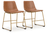 Ciabori Brown/Gold Dining Chair, Set of 2 from Ashley - Luna Furniture