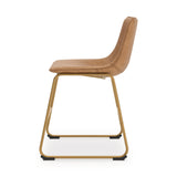 Ciabori Toast/Gold Dining Chair, Set of 2 from Ashley Furniture - Luna Furniture