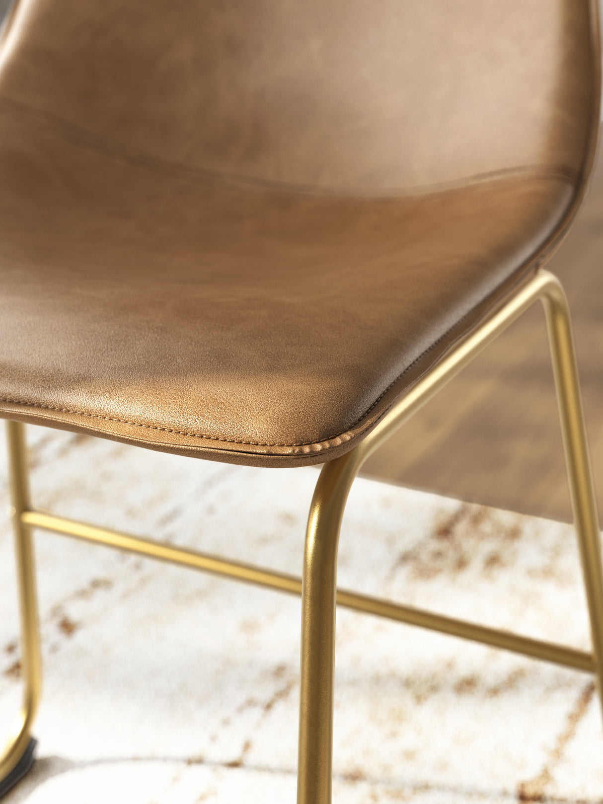 Ciabori Toast/Gold Dining Chair, Set of 2 from Ashley Furniture - Luna Furniture