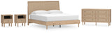 Cielden King Panel Bed with Dresser and 2 Nightstands in Two-tone from Ashley - Luna Furniture