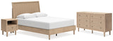Cielden Queen Panel Bed with Dresser and Nightstand in Two-tone from Ashley - Luna Furniture
