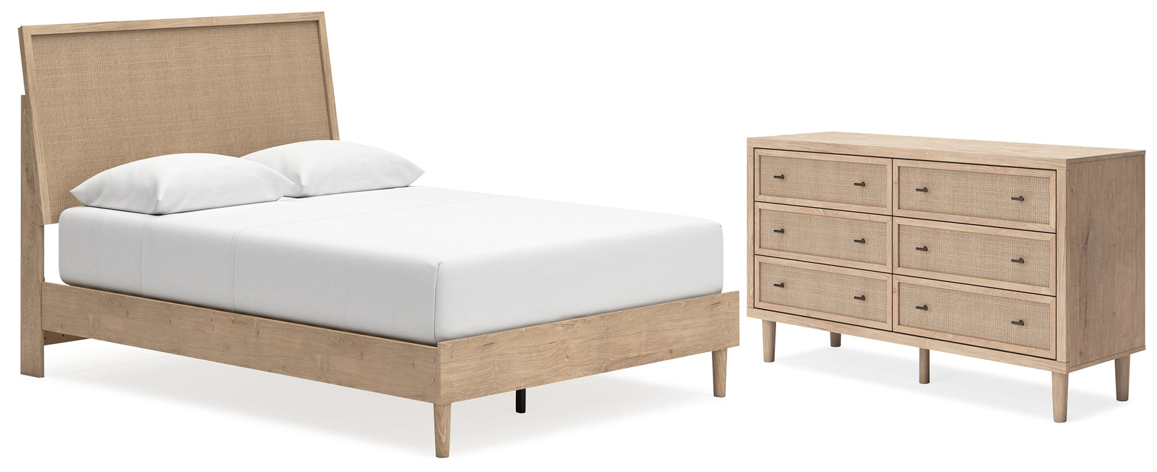 Cielden Queen Panel Bed with Dresser in Two-tone from Ashley - Luna Furniture
