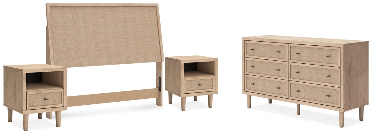 Cielden Queen Panel Headboard with Dresser and 2 Nightstands in Two-tone from Ashley - Luna Furniture