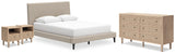 Cielden Queen Upholstered Bed, Dresser and 2 Nightstands from Ashley - Luna Furniture
