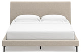 Cielden Soft Gray King Upholstered Platform Bed from Ashley - Luna Furniture