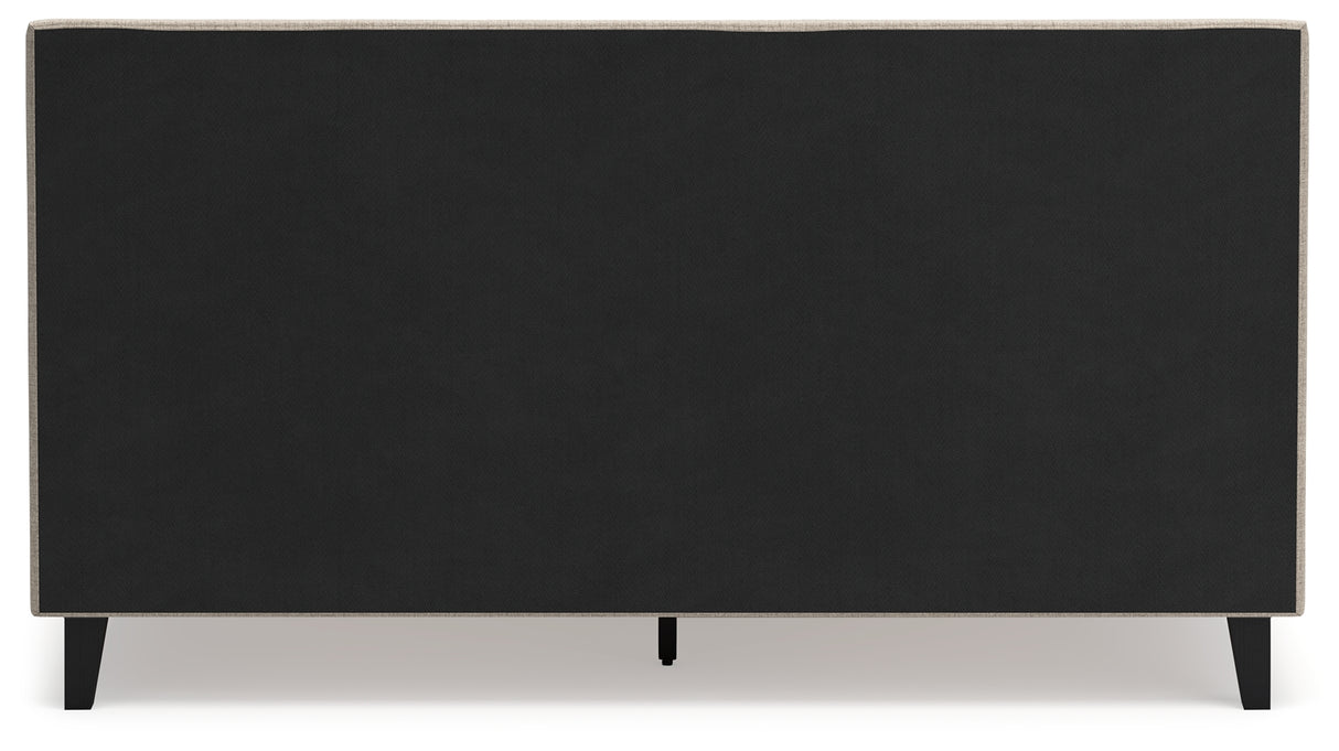 Cielden Soft Gray King Upholstered Platform Bed from Ashley - Luna Furniture