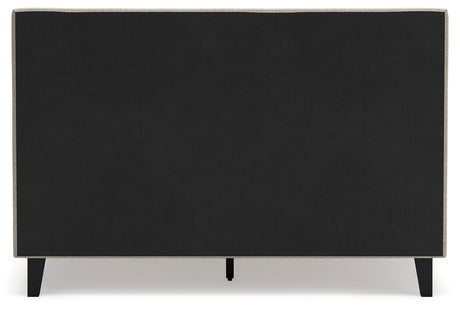 Cielden Soft Gray Queen Upholstered Platform Bed from Ashley - Luna Furniture