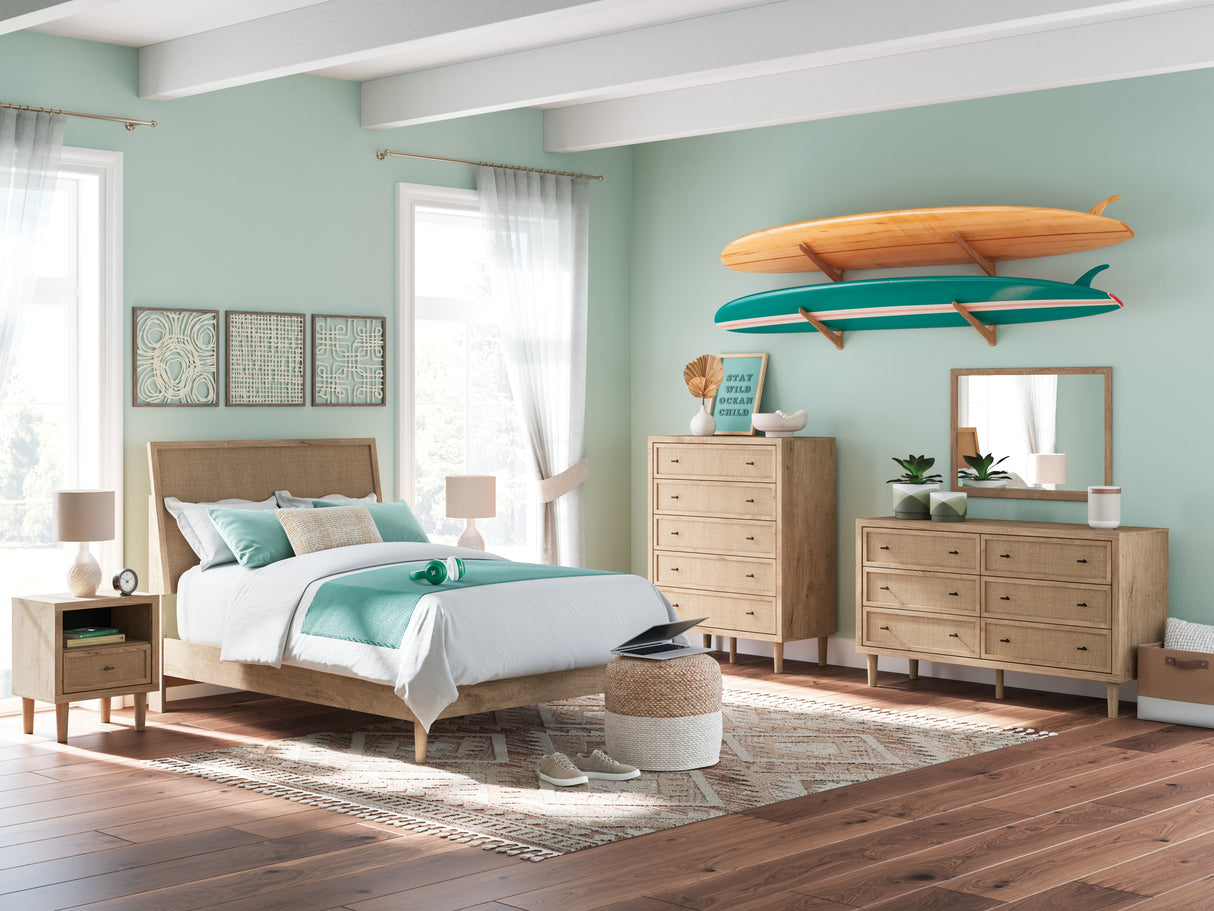 Cielden Two-tone Full Platform Bed from Ashley - Luna Furniture