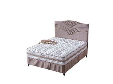 Cınar Twin Storage Bed With Headboard in Light Brown from Furnia - Luna Furniture