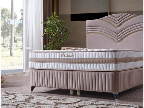 Cınar Twin Storage Bed With Headboard in Light Brown from Furnia - Luna Furniture