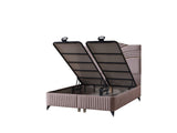 Cınar Twin Storage Bed With Headboard in Light Brown from Furnia - Luna Furniture