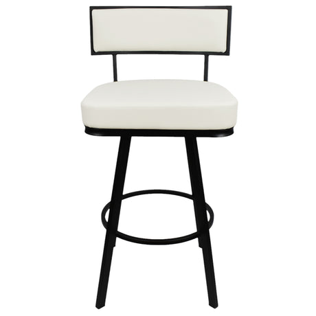 Zenon Black/White 30″ Bar Stool from Steve Silver - Luna Furniture