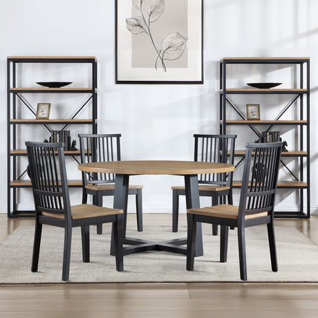 Magnolia Two-tone 54-inch Round Dining Table from Steve Silver - Luna Furniture