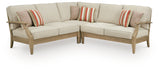 Clare View Beige 3-Piece Outdoor Sectional from Ashley - Luna Furniture