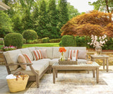Clare View Beige 3-Piece Outdoor Sectional from Ashley - Luna Furniture