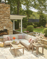 Clare View Beige 3-Piece Outdoor Sectional from Ashley - Luna Furniture