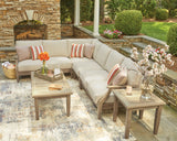 Clare View Beige 4-Piece Outdoor Sectional from Ashley - Luna Furniture