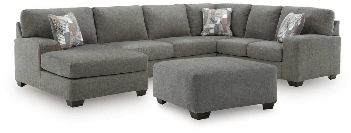Clarington 3-Piece Sectional and Oversized Ottoman from Ashley Furniture - Luna Furniture