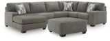 Clarington 3-Piece Sectional and Oversized Ottoman from Ashley Furniture - Luna Furniture