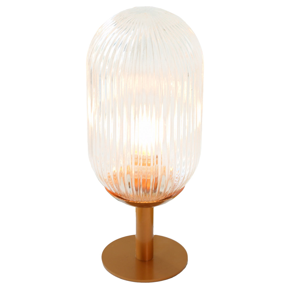 Clario Bronze Clear Glass Table Lamp from Ashcroft Furniture - Luna Furniture