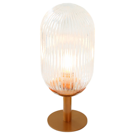 Clario Bronze Clear Glass Table Lamp from Ashcroft Furniture - Luna Furniture