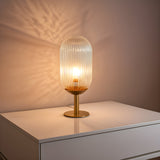 Clario Bronze Clear Glass Table Lamp from Ashcroft Furniture - Luna Furniture