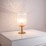 Clario Bronze Clear Glass Table Lamp from Ashcroft Furniture - Luna Furniture