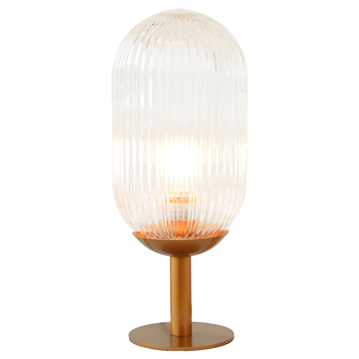 Clario Bronze Clear Glass Table Lamp from Ashcroft Furniture - Luna Furniture
