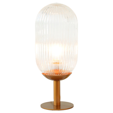 Clario Bronze Clear Glass Table Lamp from Ashcroft Furniture - Luna Furniture