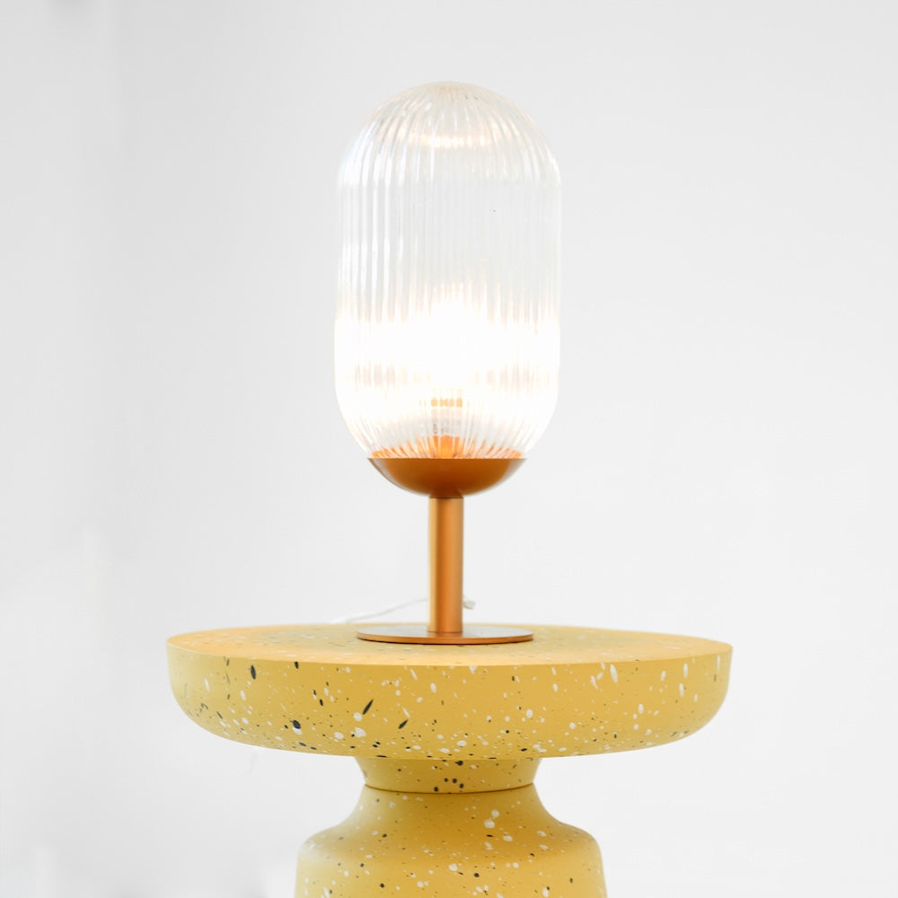 Clario Bronze Clear Glass Table Lamp from Ashcroft Furniture - Luna Furniture