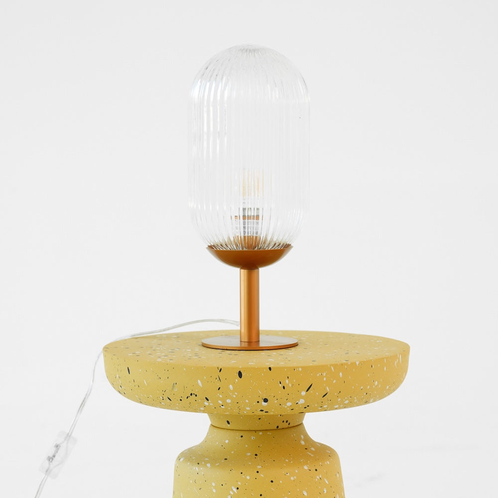 Clario Bronze Clear Glass Table Lamp from Ashcroft Furniture - Luna Furniture