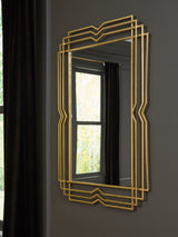 Claybrook Gold Finish Accent Mirror from Ashley - Luna Furniture