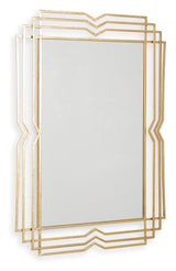 Claybrook Gold Finish Accent Mirror from Ashley - Luna Furniture