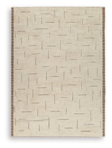 Clayman Beige/Brown Extra Large Rug from Ashley Furniture - Luna Furniture