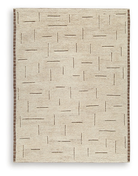 Clayman Beige/Brown Large Rug from Ashley Furniture - Luna Furniture