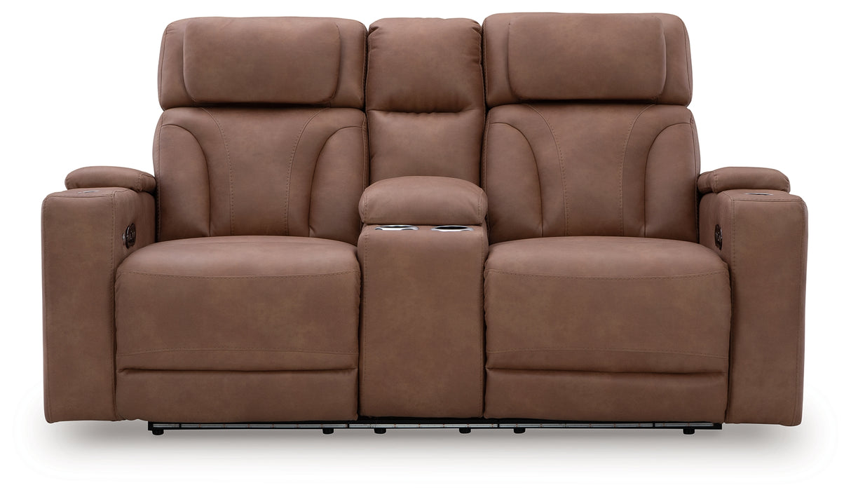 Clean-Slate Sofa, Loveseat and Recliner in Caramel from Ashley - Luna Furniture