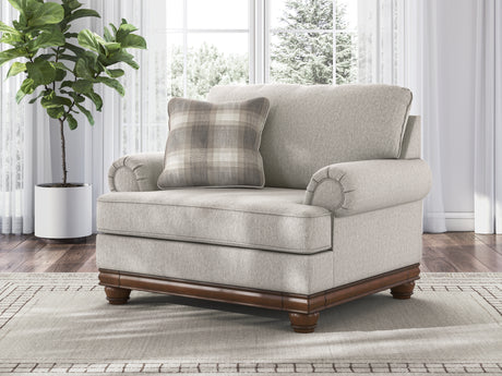 Clearbrooke Chair and Ottoman in Sandstone from Ashley - Luna Furniture
