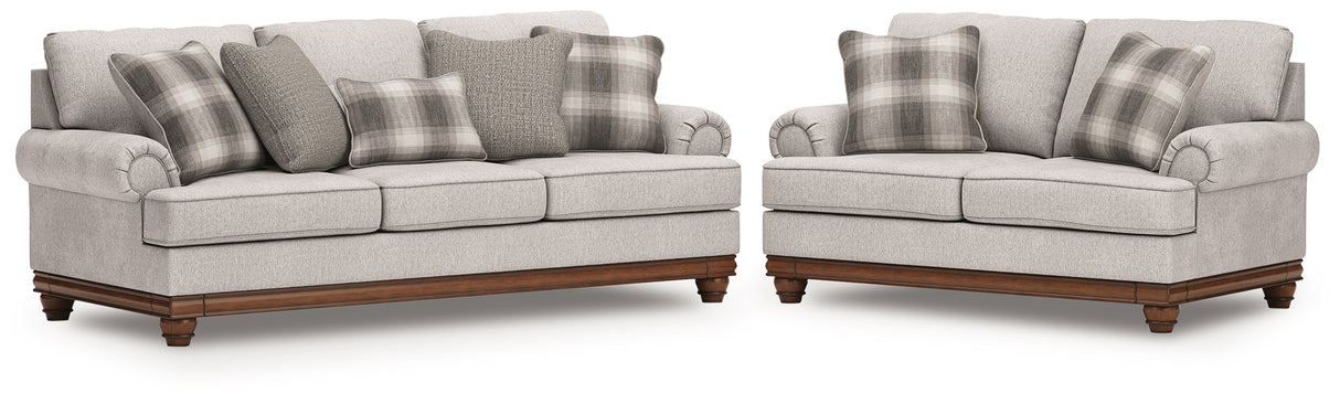 Clearbrooke Sofa and Loveseat in Sandstone from Ashley - Luna Furniture