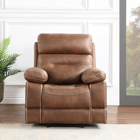 Rudger Chestnut Manual Recliner from Steve Silver - Luna Furniture