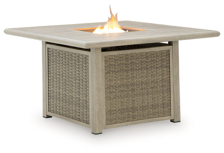 Cliff Trails Beige Fire Pit Table from Ashley - Luna Furniture