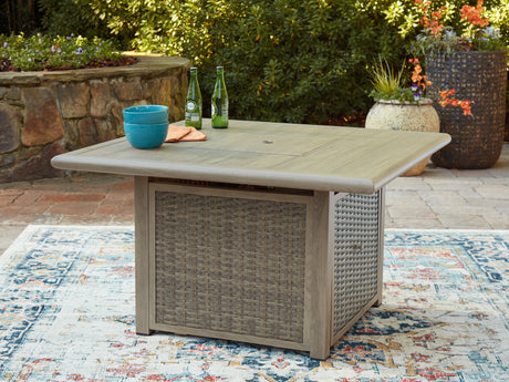 Cliff Trails Beige Fire Pit Table from Ashley - Luna Furniture