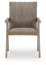 Cliff Trails Beige Outdoor Arm Chair from Ashley - Luna Furniture