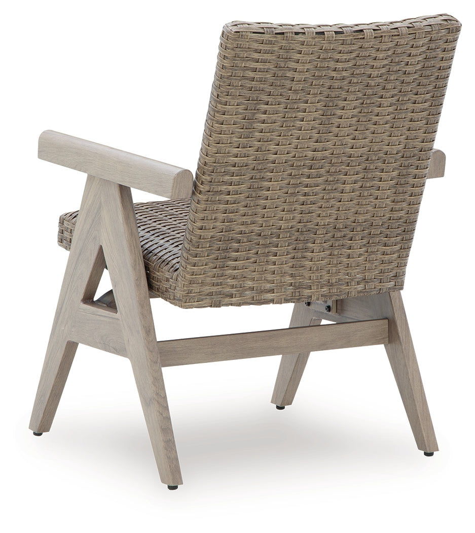 Cliff Trails Beige Outdoor Rocking Arm Chair from Ashley - Luna Furniture