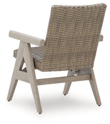Cliff Trails Beige Outdoor Rocking Arm Chair from Ashley - Luna Furniture