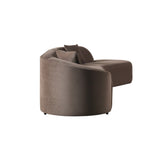 Cloe Coffee Velvet Curved 134" RAF Sectional from Nova Furniture - Luna Furniture