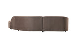 Cloe Coffee Velvet Curved 134" RAF Sectional from Nova Furniture - Luna Furniture