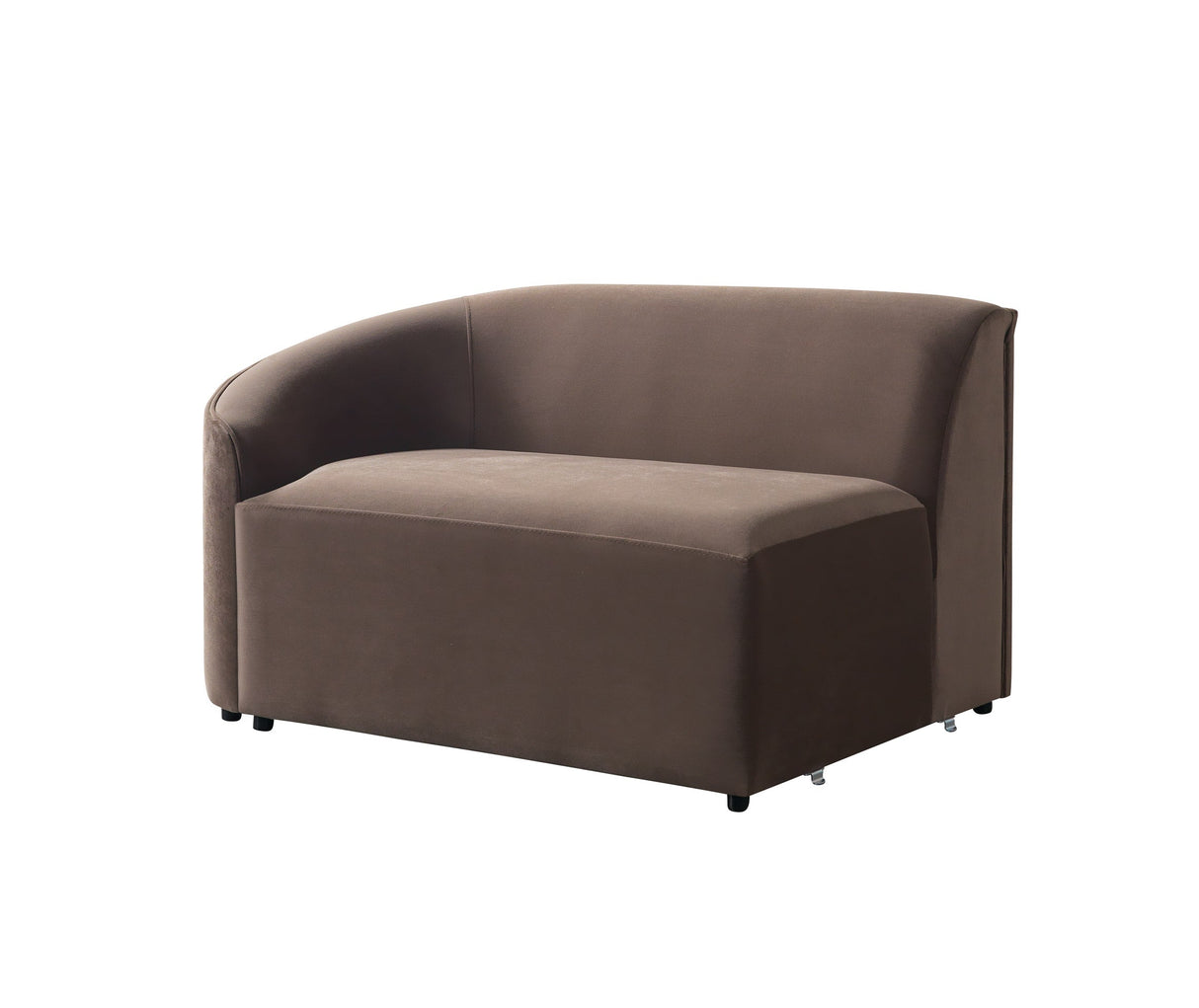 Cloe Coffee Velvet Curved 134" RAF Sectional from Nova Furniture - Luna Furniture