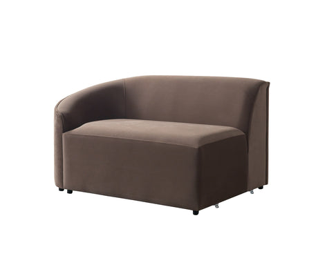 Cloe Coffee Velvet Curved 134" RAF Sectional from Nova Furniture - Luna Furniture