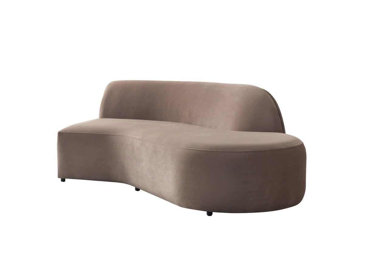 Cloe Coffee Velvet Curved 134" RAF Sectional from Nova Furniture - Luna Furniture